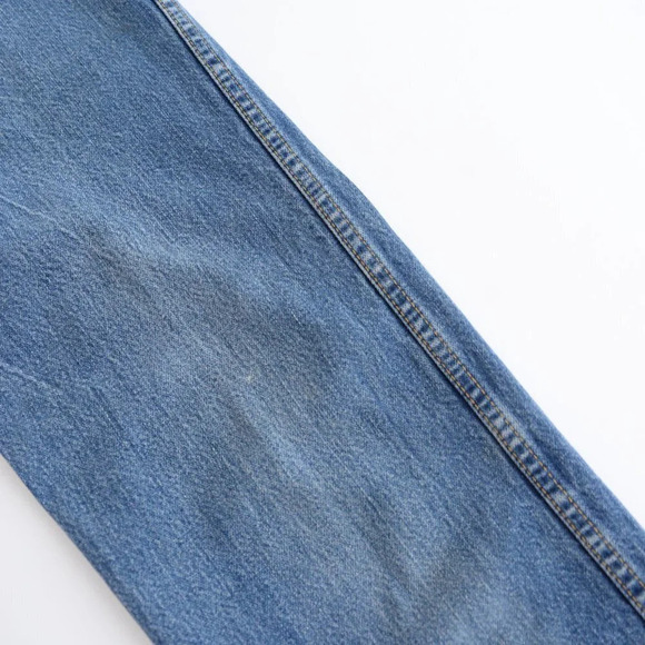 Vintage GWG Blue Denim Straight Flared Jeans Size 34x34 - Picture 8 of 14